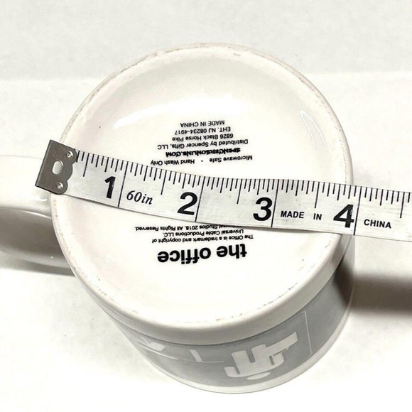 The Office Oversized Coffee Mug Spencer Gifts Dunder Mifflin White Black Banner - Picture 8 of 8